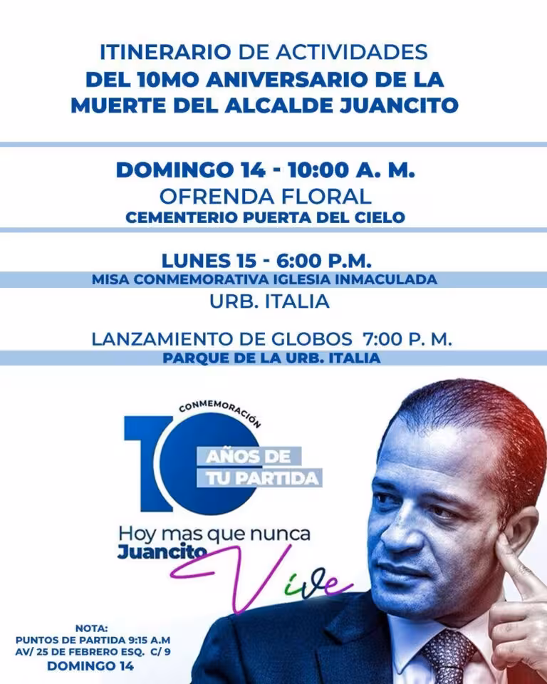 Conmemoración del 10mo. Aniversario de la muerte del Alcalde Juancito