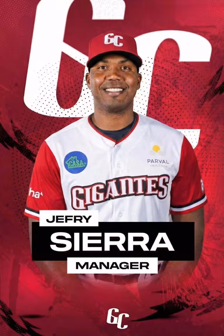 Gigantes del Cibao ratifican a Jefry Sierra como dirigente para el resto de la temporada