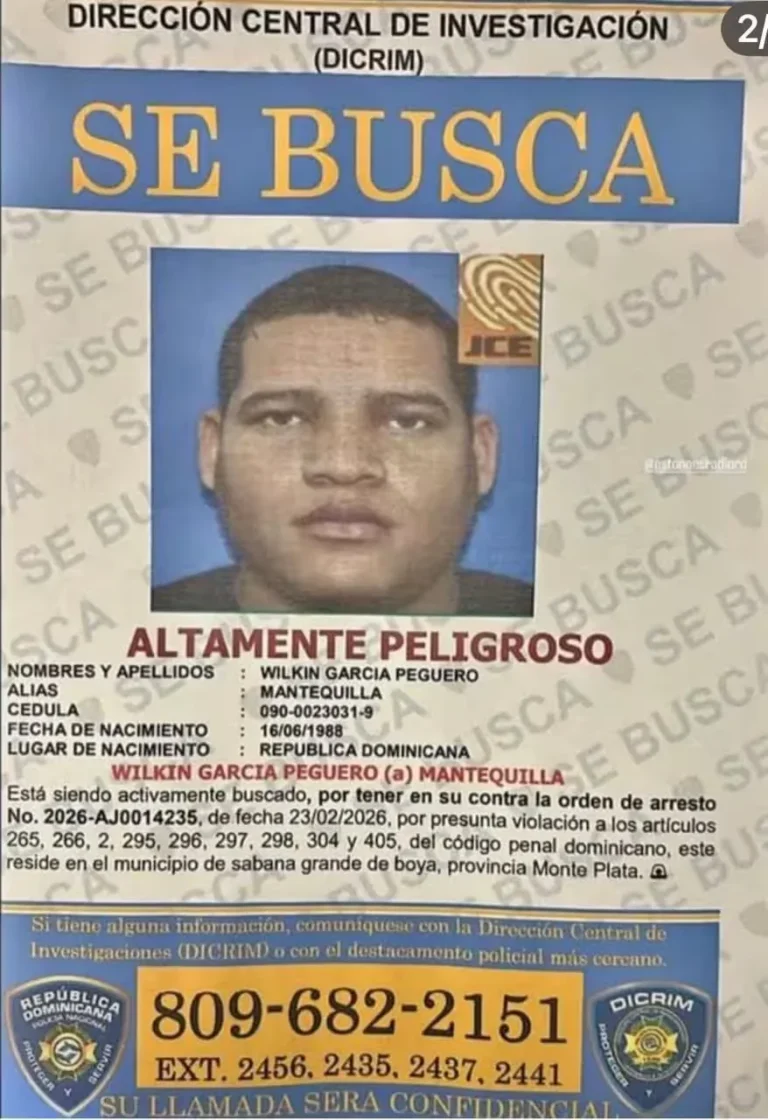 Policía Nacional activa búsqueda de “Mantequilla” por presunta tentativa de homicidio, asociación de malhechores y estafa