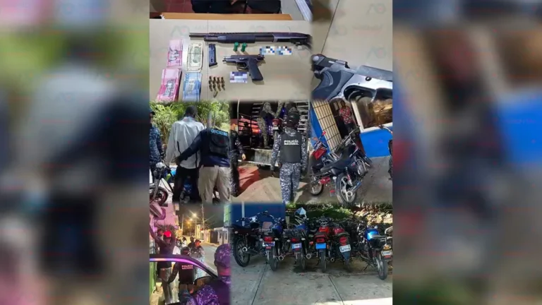 Policía Nacional ocupa armas ilegales, recupera motocicletas robadas y ejecuta órdenes de arresto en SDN