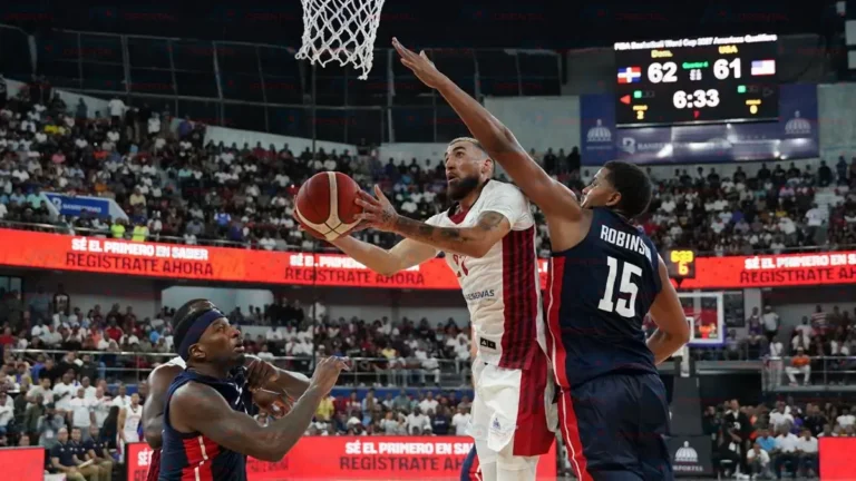 Dominicana cede ante los Estados Unidos en la tercera ventana clasificatoria de la Copa Mundial de Baloncesto