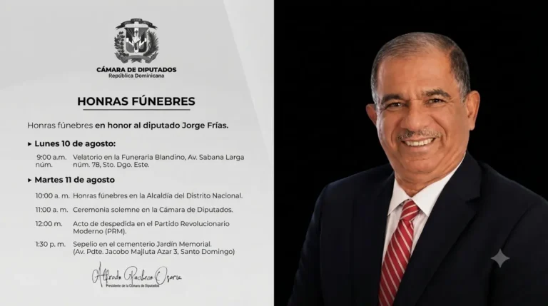 Anuncian el programa oficial de las honras fúnebres del fallecido diputado Jorge Frías