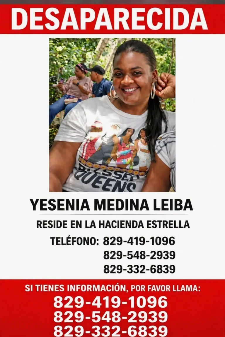 Familiares reportan como  desaparecida a Yesenia Medina Leiba y solicitan ayuda para localizarla